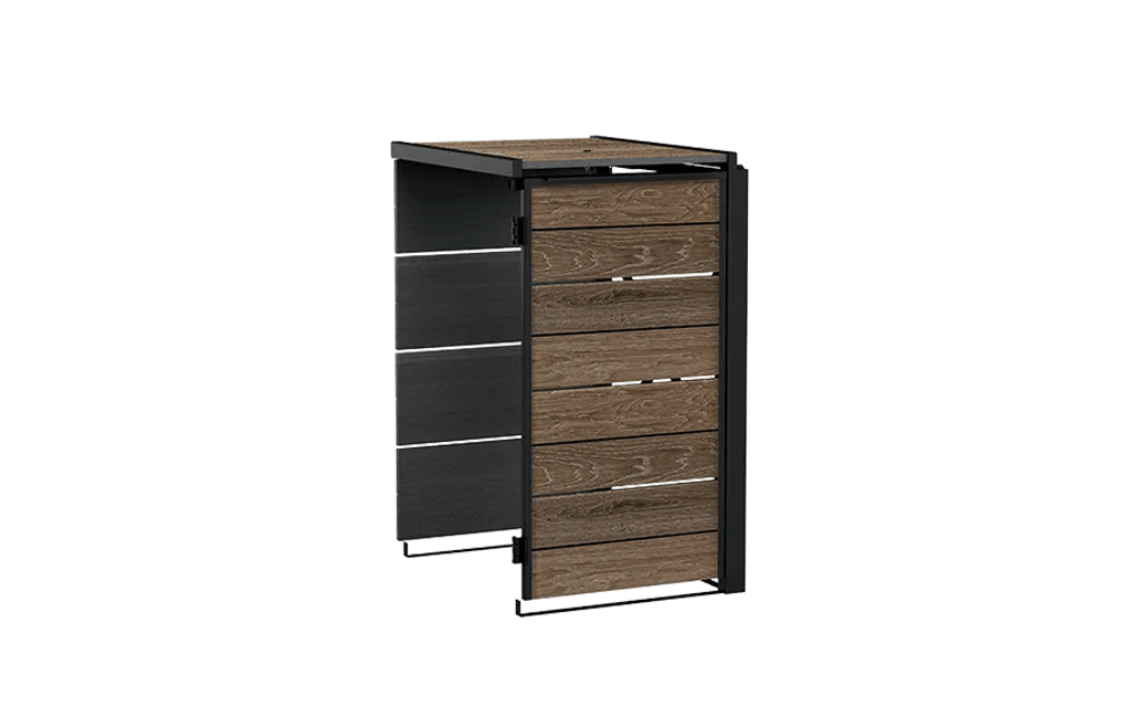 Signature Hide Away Erweiterung Mülltonnenbox 240L - Walnuss