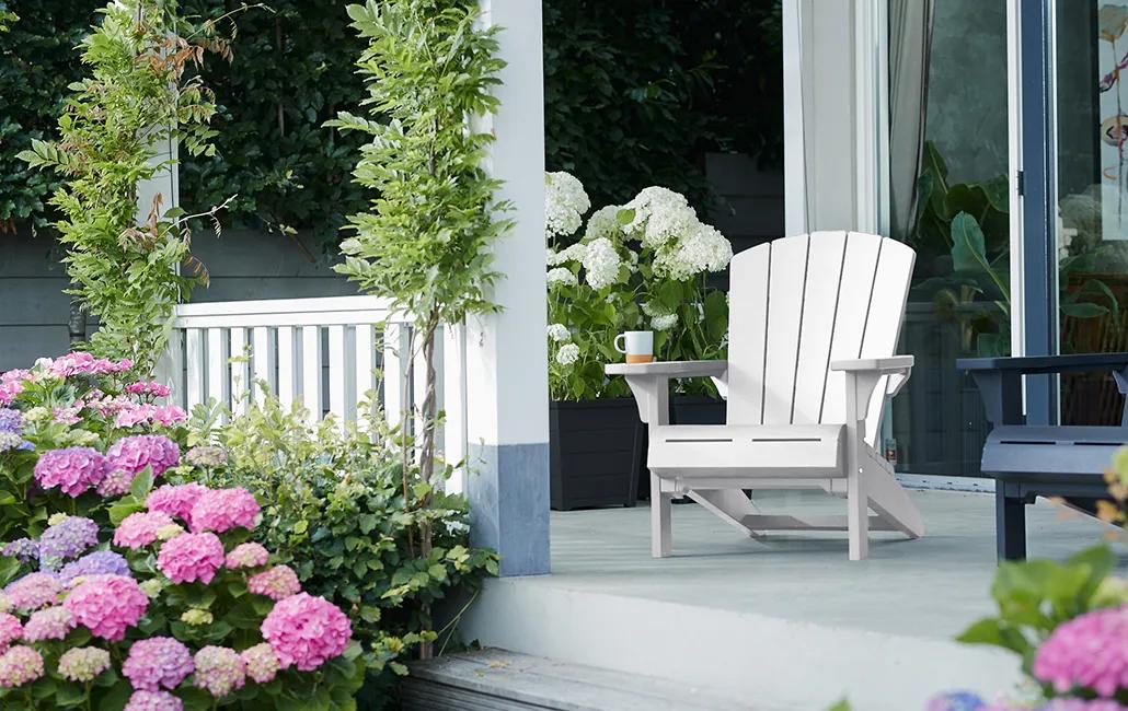 Troy Adirondack Gartenstuhl – 81x80x96,5 cm - Weiss
