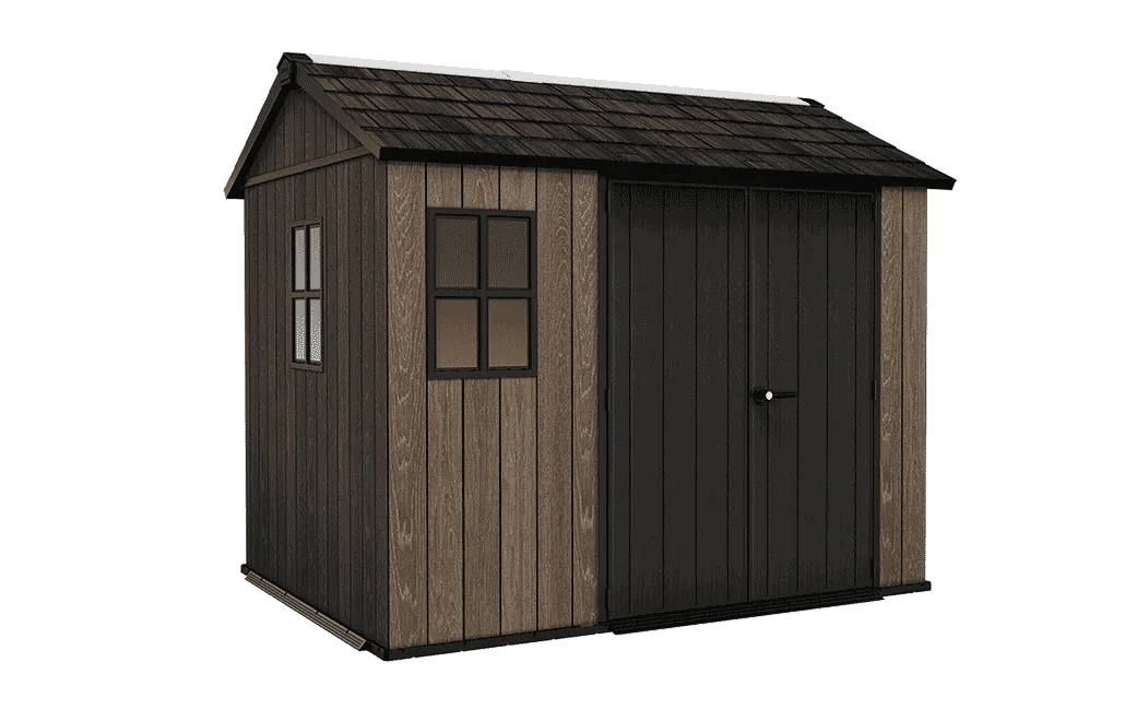 Apex 7.5x9 Gartenhaus - 230x287x246cm - Walnuss