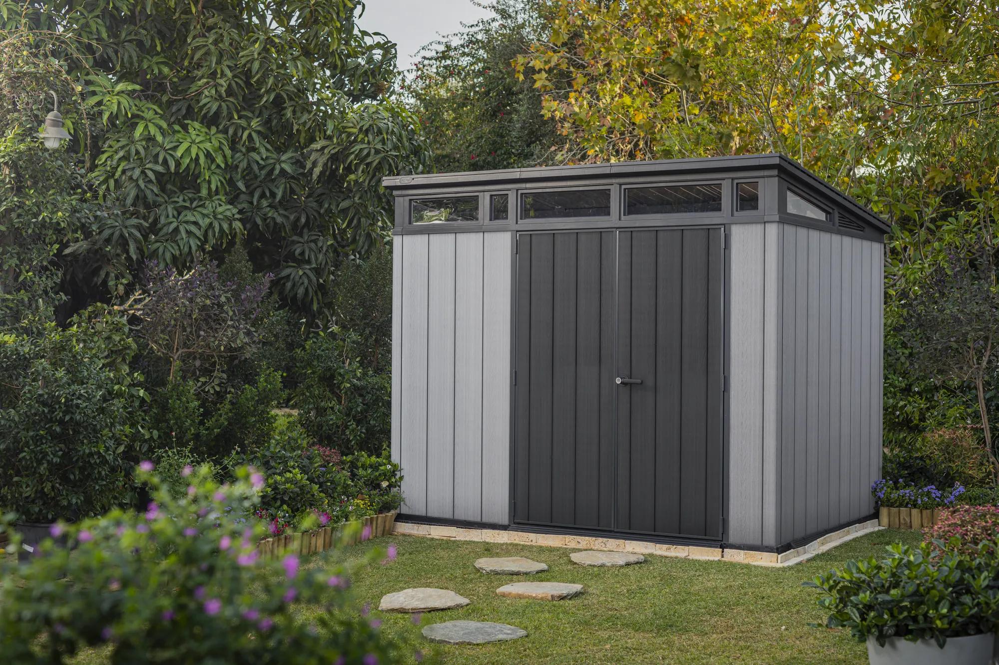 Artisan 9x7 Gartenhaus - 138.8x218x226cm - Dunkelgrau