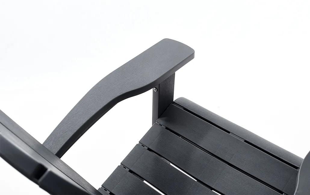 Troy Adirondack Stühle mit Luzon Tisch – 81x80x96,5 cm - Grau