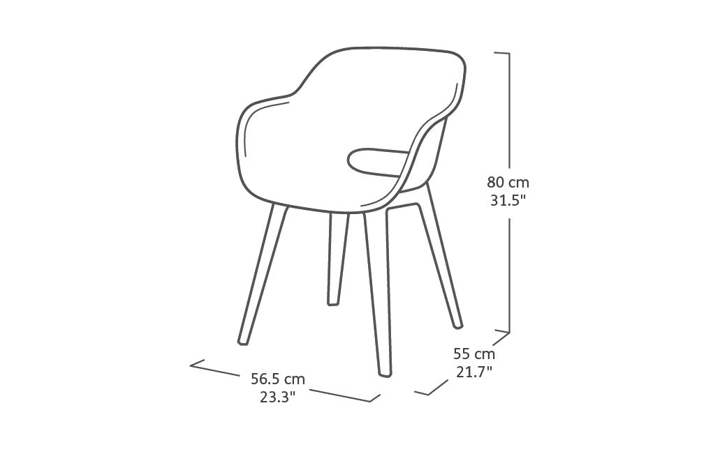 Akola Stuhl - 2er Pack - 55x56x80cm -