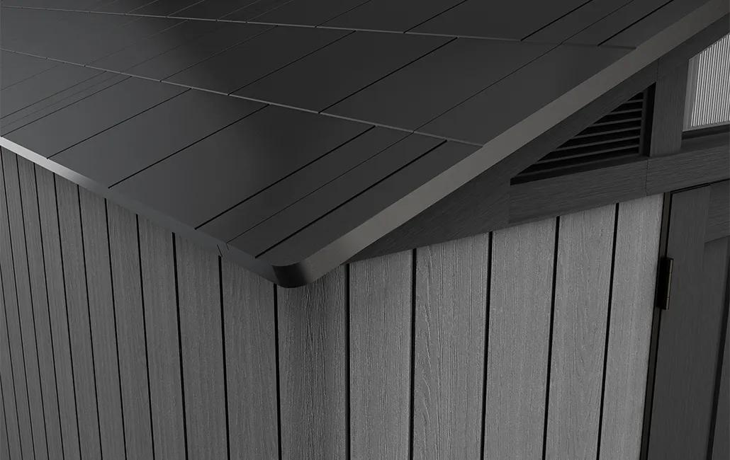 Stronghold 10x11.5 Gartenhaus - 305x350x251cm - Grau