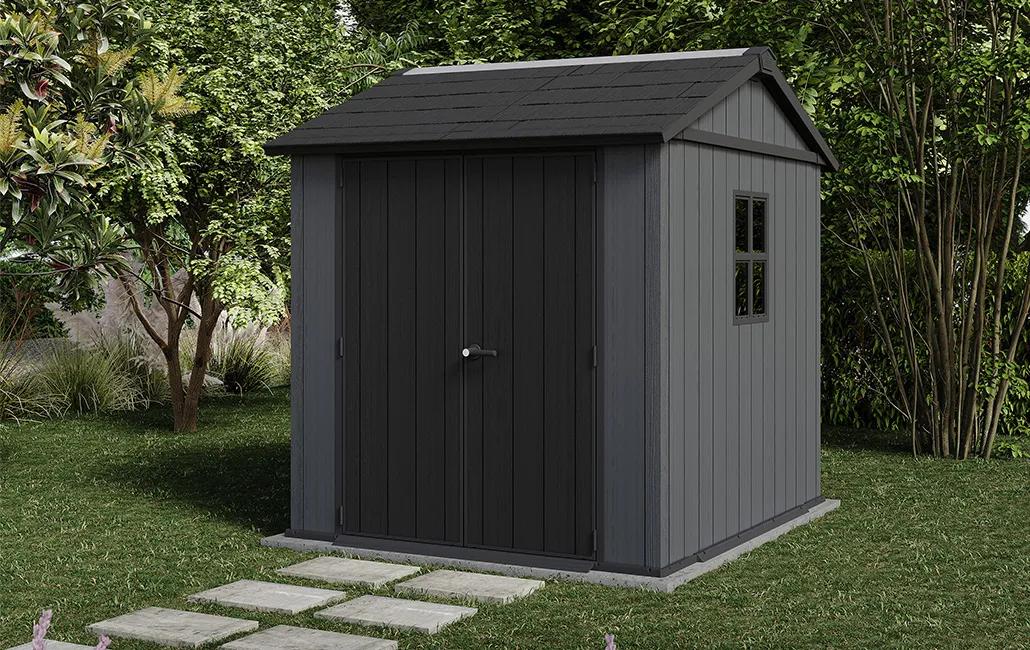 Newton Plus 775 Gartenhaus - 230x223x246cm - Grau
