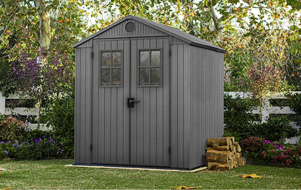 Darwin 6x6 Gartenhaus - 190x183x221 cm - Grau