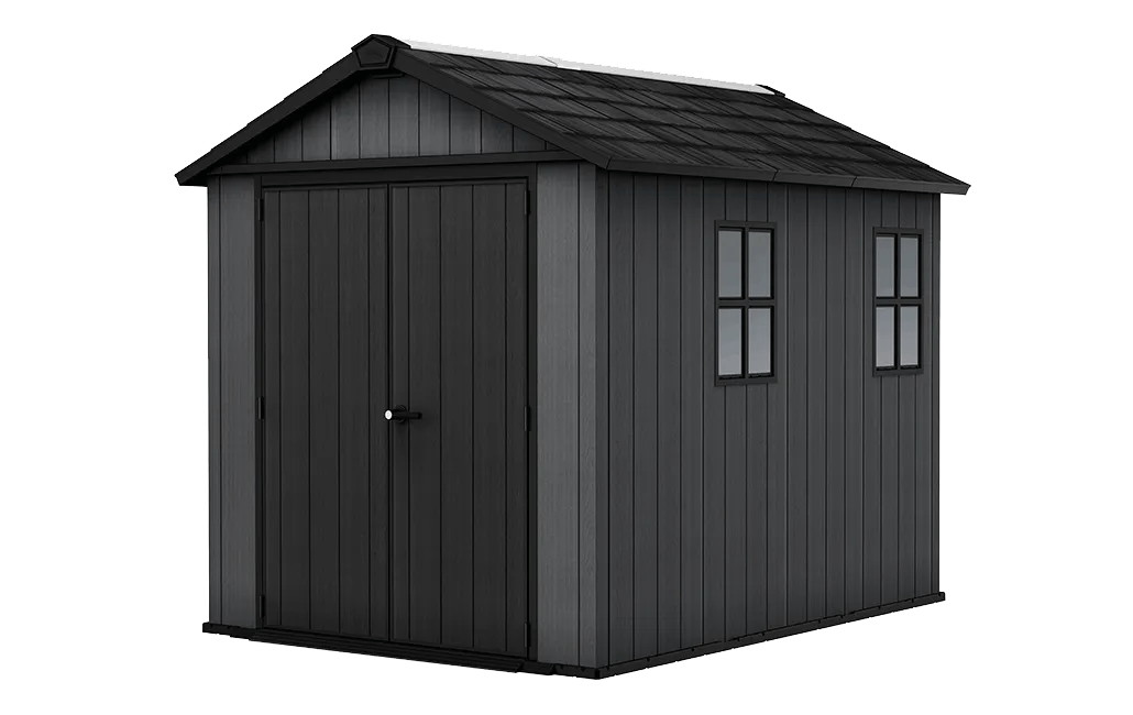 Newton Plus 7.5x9 Gartenhaus - 230x287x246cm - Grau