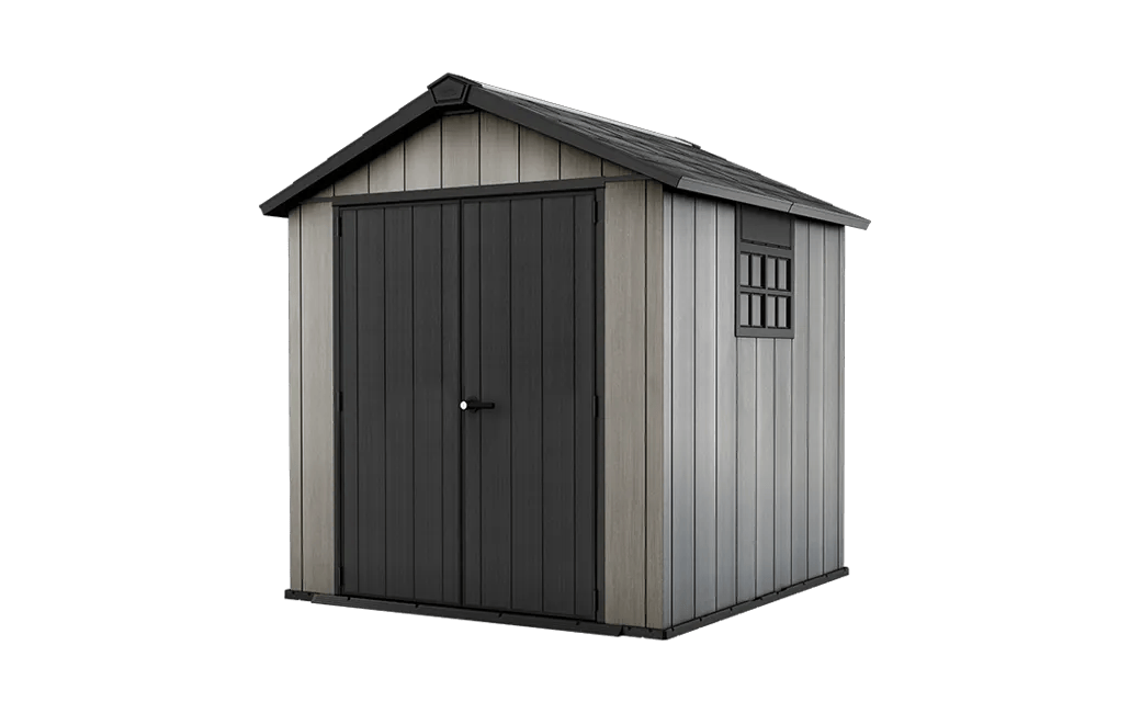 Oakland 7.5x7 Gartenhaus - 229x223,5x242 cm - Graubraun
