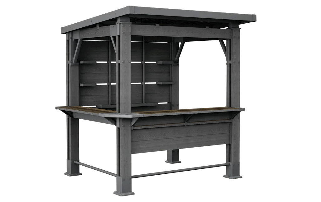 Signature Grillpavillon - 230x200x238 cm  - Walnuss