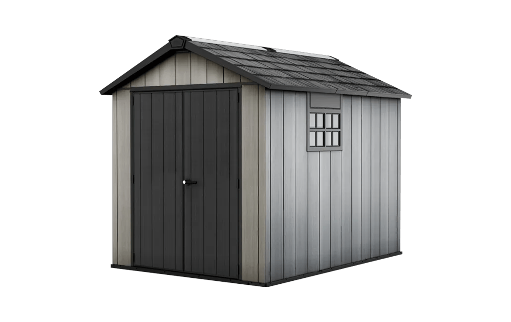 Oakland 7.5x 9 Gartenhaus - 229x287x242cm - Graubraun