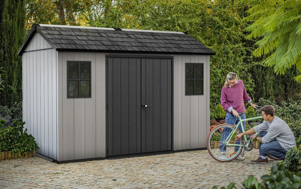 Oakland  11x7.5 Gartenhaus - 350x230x253cm - Graubraun