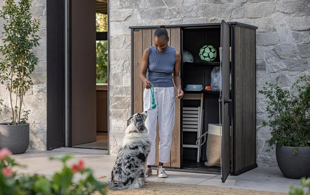 Signature 1400L Gartenschrank - 140x73.6x170.4cm - Walnuss