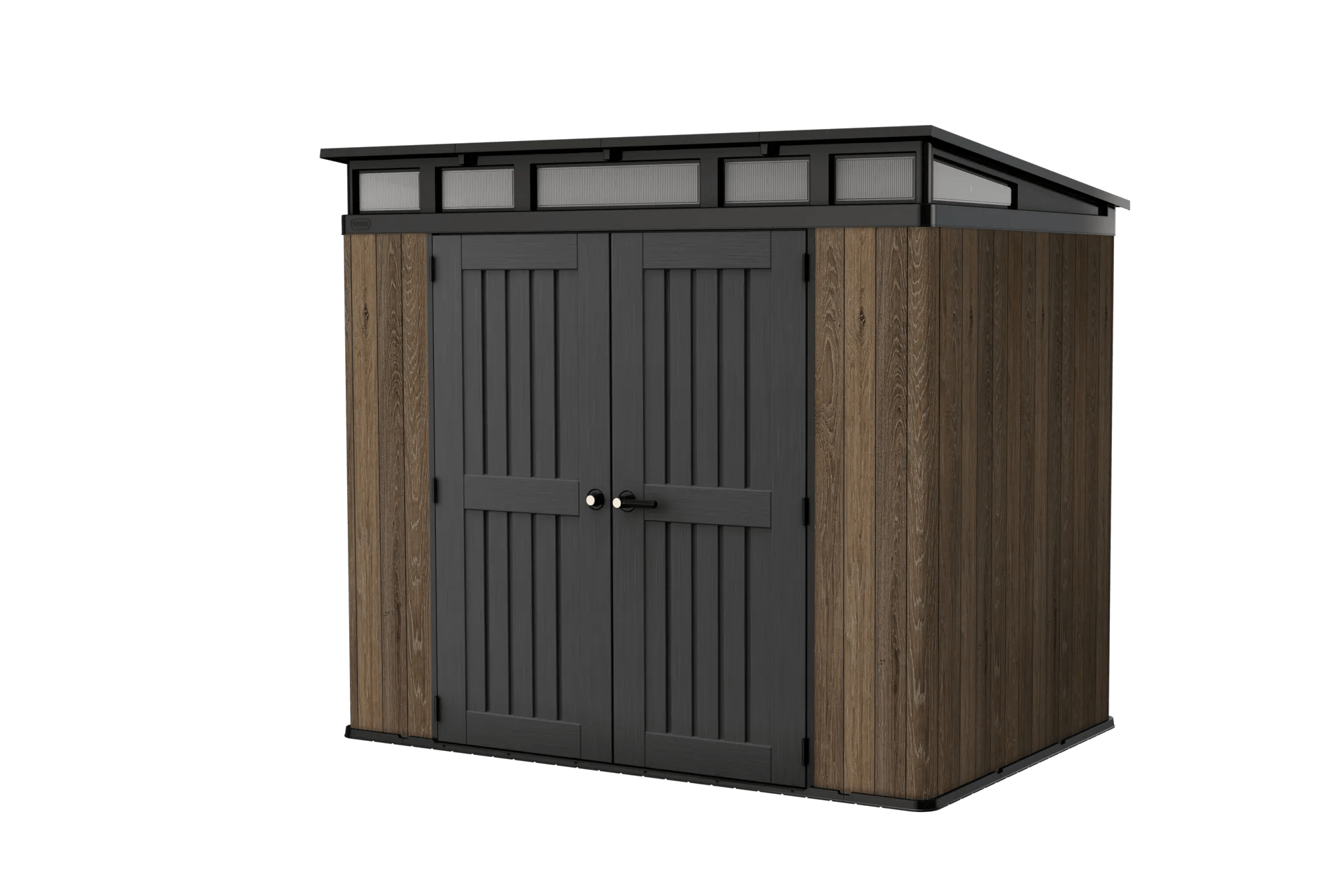 Aspen Gerätehaus 8×6 - Walnuss