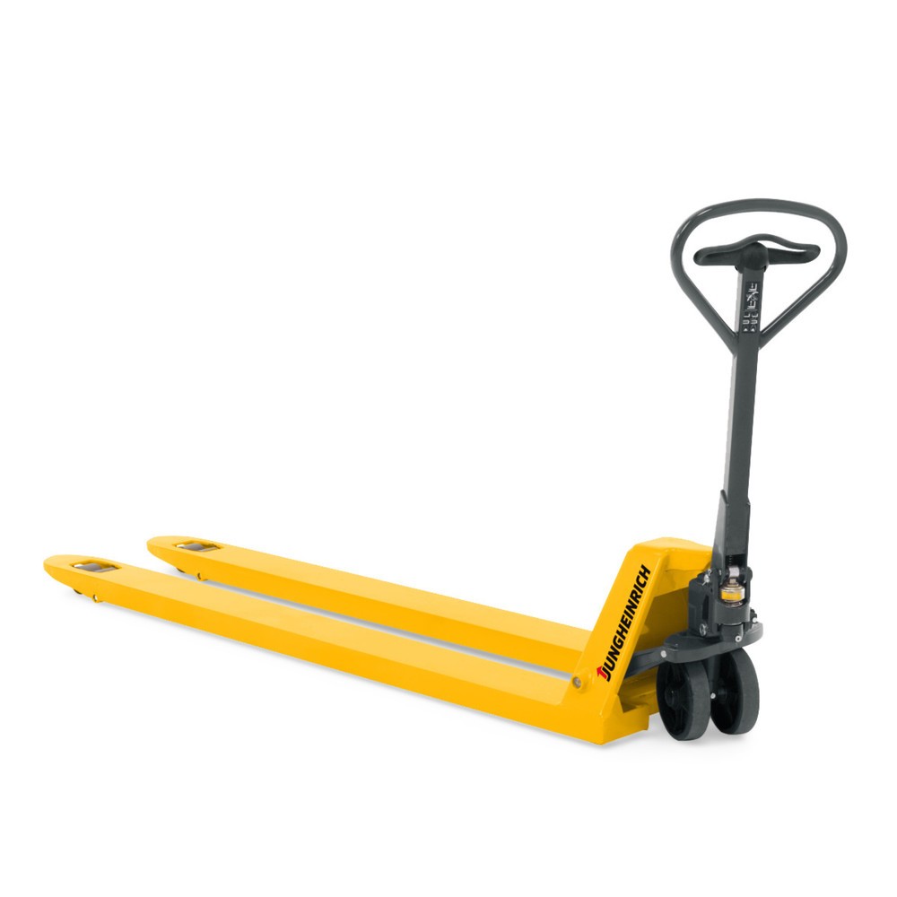 Jungheinrich AM 30 hand pallet truck with quick lift. 1.220 mm fork length. polyurethane. tandem rollers