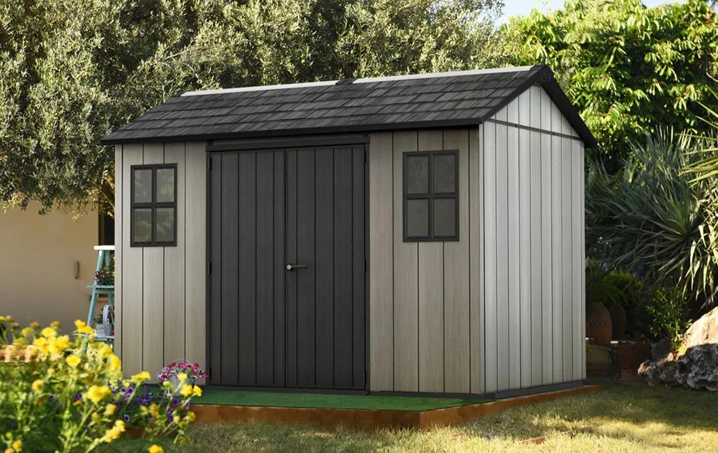 Oakland  11x7.5 Gartenhaus - 350x230x253cm - Graubraun