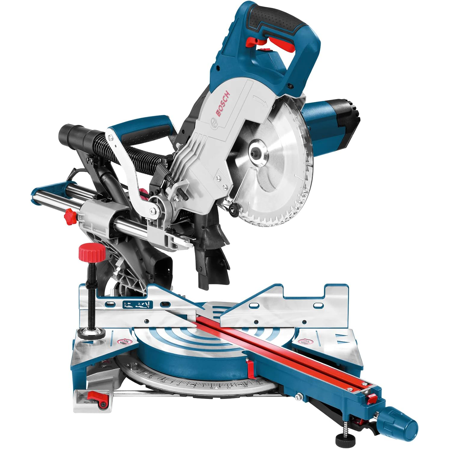 Bosch Professional GT GCM 8 SJL + GTA 2600 Scie Onglet radiale chassis Professional. Bleu