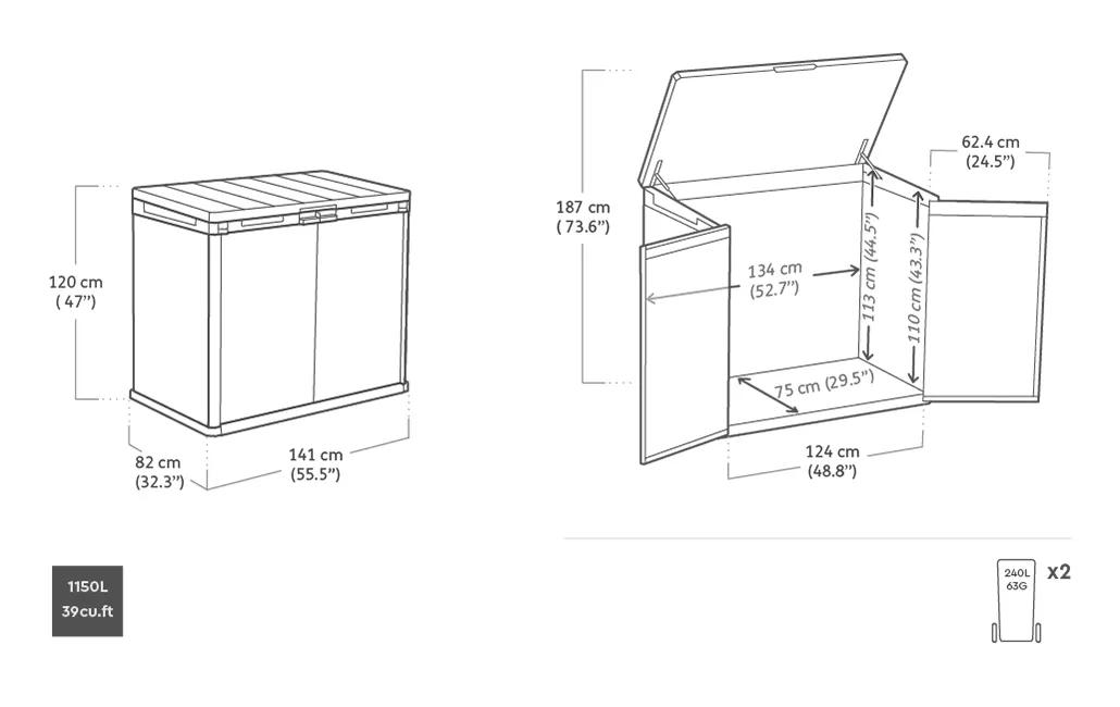Signature Store-it-Out Aufbewahrungsbox – 141×82×120 cm -