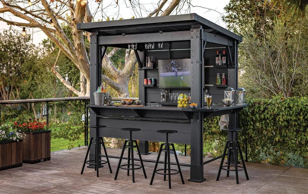 Signature Grillpavillon - 230x200x238 cm  - Walnuss
