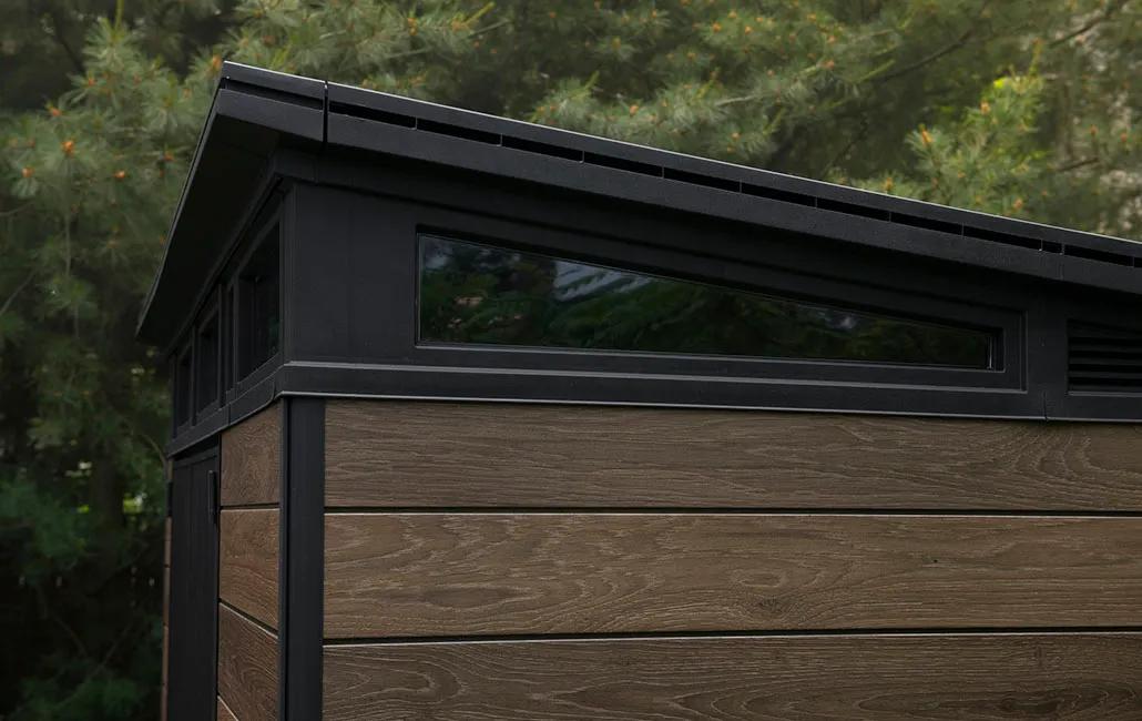 Signature 11x7 Gartenhaus - 340x218x226 cm - Walnuss