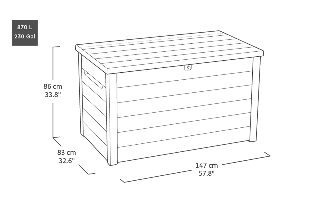 Signature 870L Aufbewahrungsbox  - Walnuss