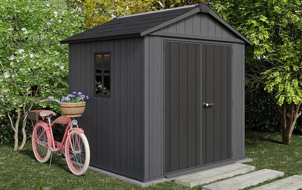 Newton Plus 775 Gartenhaus - 230x223x246cm - Grau
