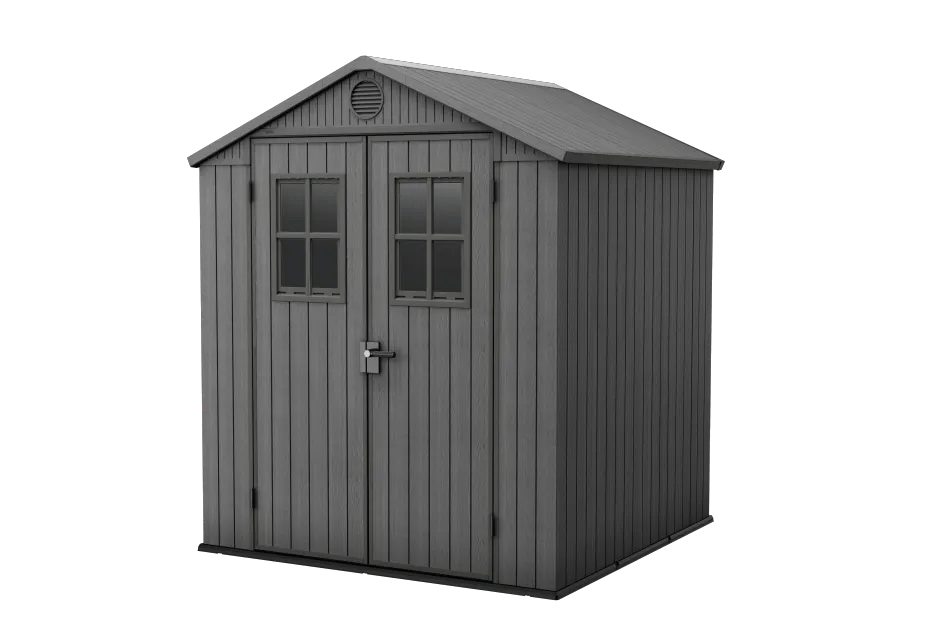 Darwin 6x6 Gartenhaus - 190x183x221 cm - Grau