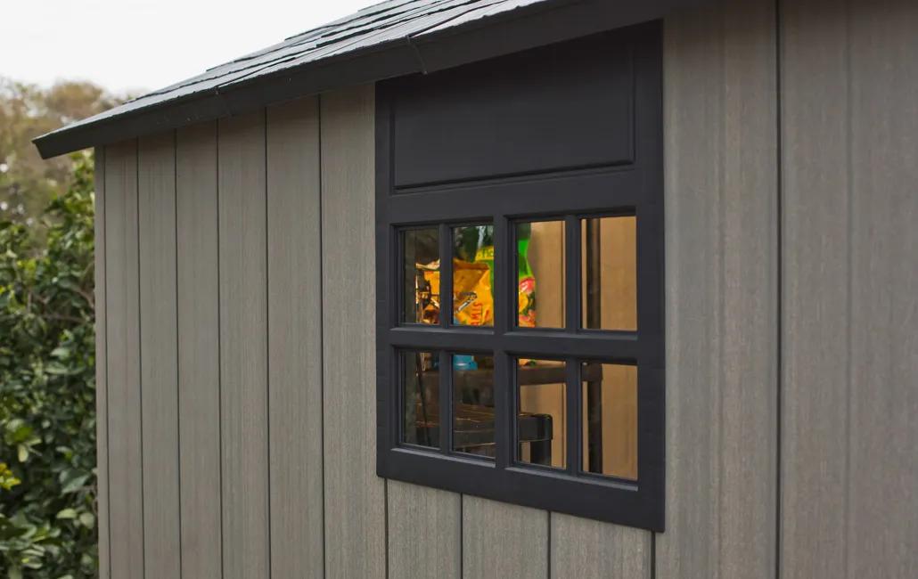 Oakland 7.5x7 Gartenhaus - 229x223,5x242 cm - Graubraun