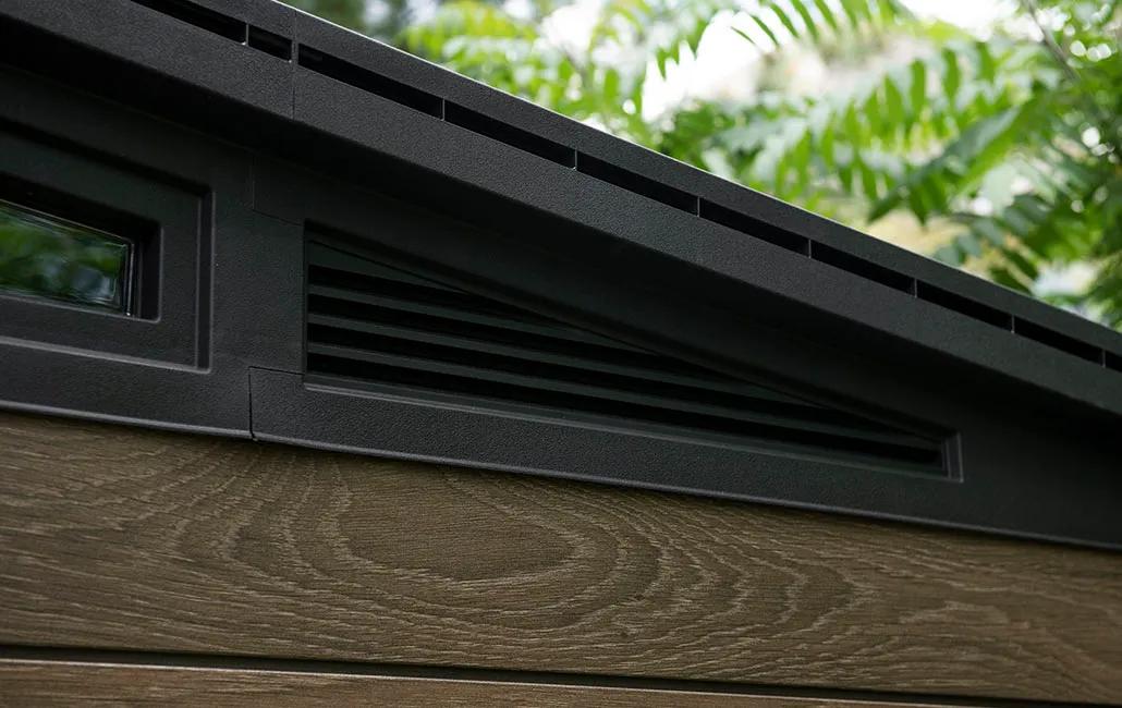Signature 11x7 Gartenhaus - 340x218x226 cm - Walnuss