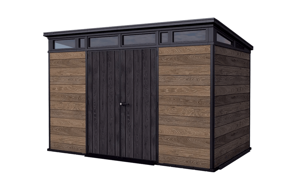 Signature 11x7 Gartenhaus - 340x218x226 cm - Walnuss