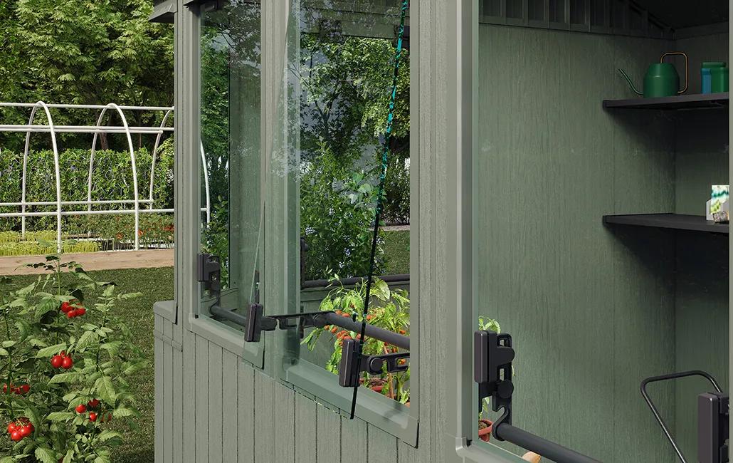 Darwin 6x8 Gartenhaus - 190x244x221cm - Grün