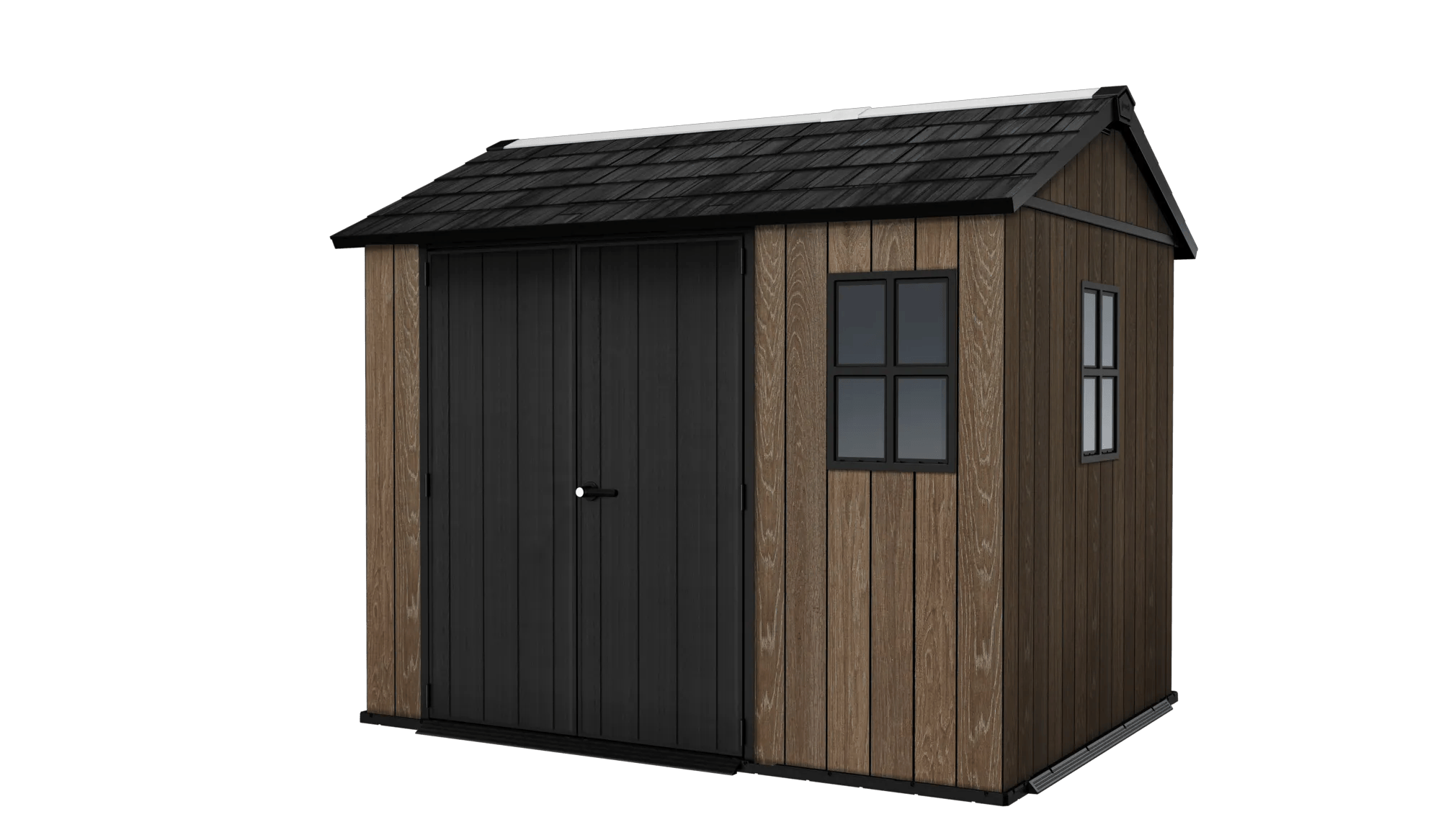 Apex 7.5x9 Gartenhaus - 230x287x246cm - Walnuss