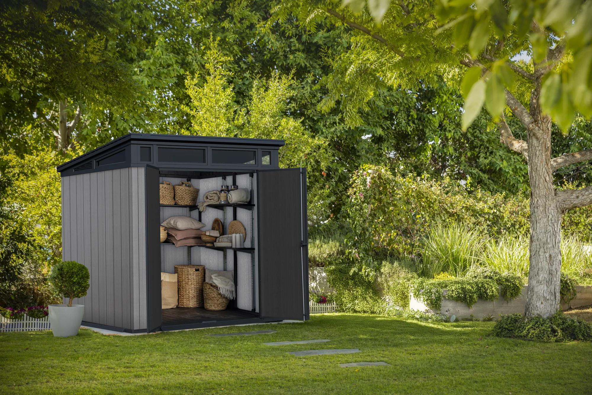 Artisan 7x7 Gartenhaus - 138.8x218x226cm - Dunkelgrau
