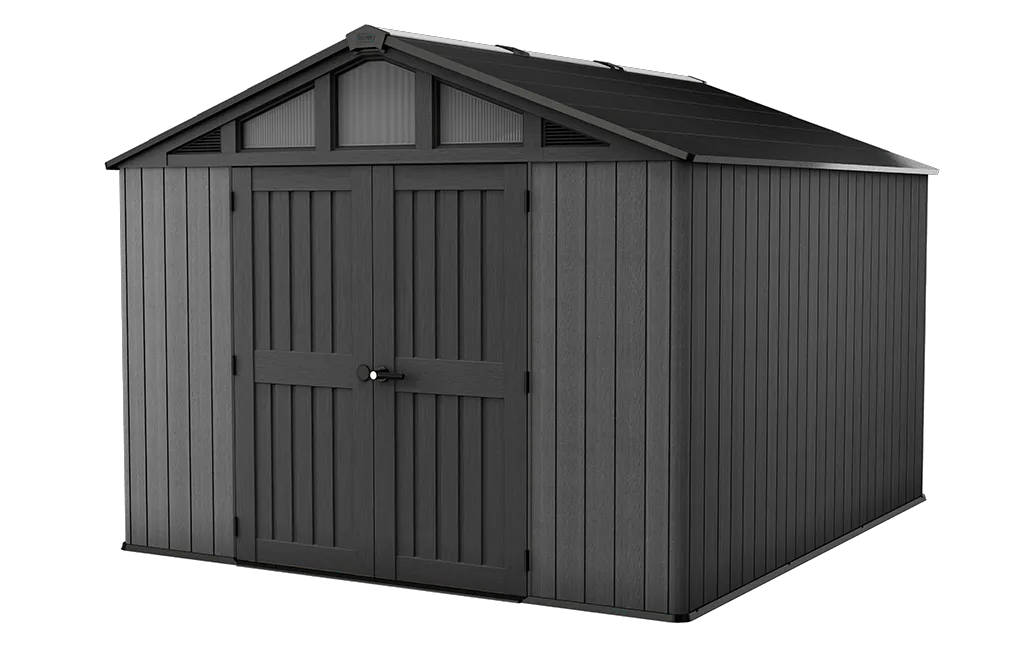 Stronghold 10x11.5 Gartenhaus - 305x350x251cm - Grau