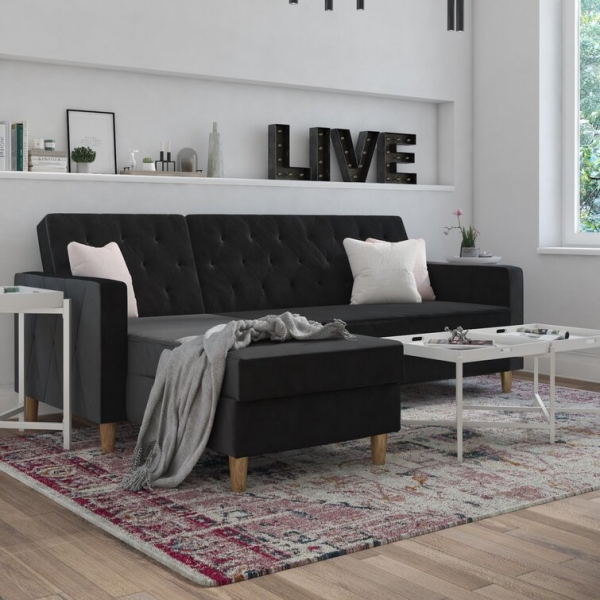 Liberty 84 Wide Reversible Sleeper Sofa & Chaise