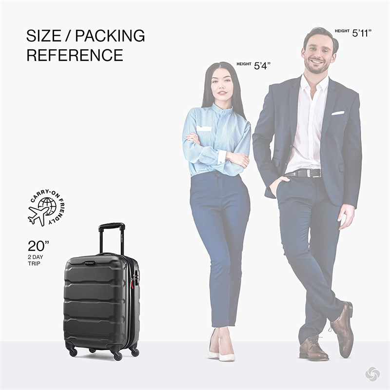 Samsonite Omni PC Hardside Expandable Luggage with Spinner Wheels.  3-Piece Set (20/24/28)
