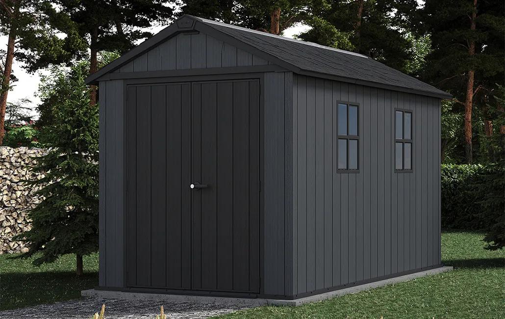 Newton Plus 11x7.5 Gartenhaus - 350x230x246cm - Grau