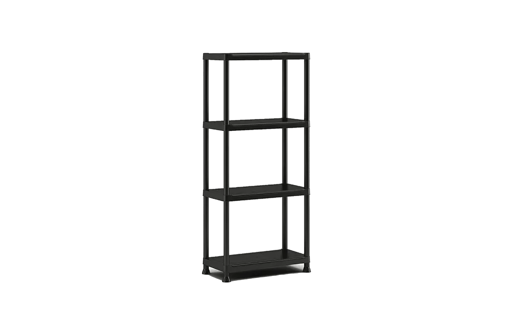 Plus Regal 60 mit 4 Böden - Schwarz/Grau